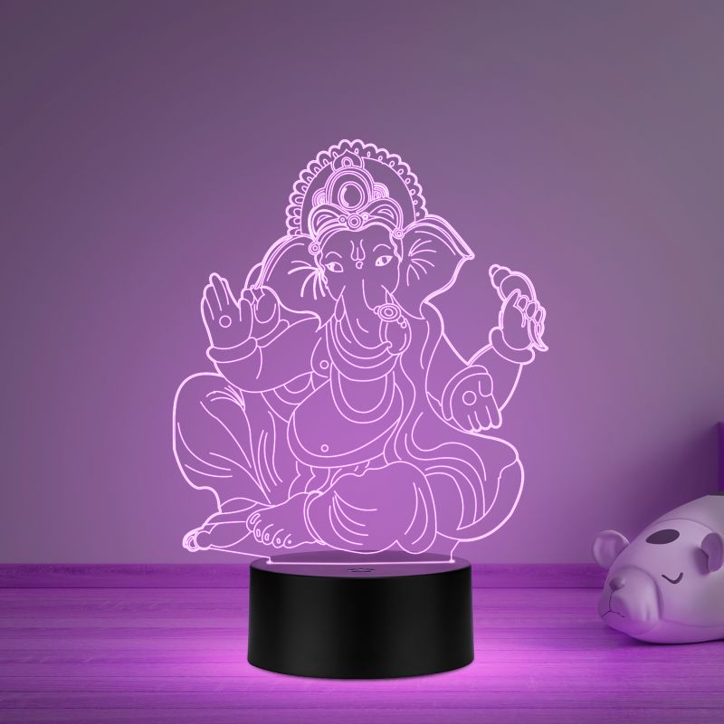The Lord Ganesha Night lamp Color Changing Led Light with Remote Control  Decoration Lamp Gift for Diwali